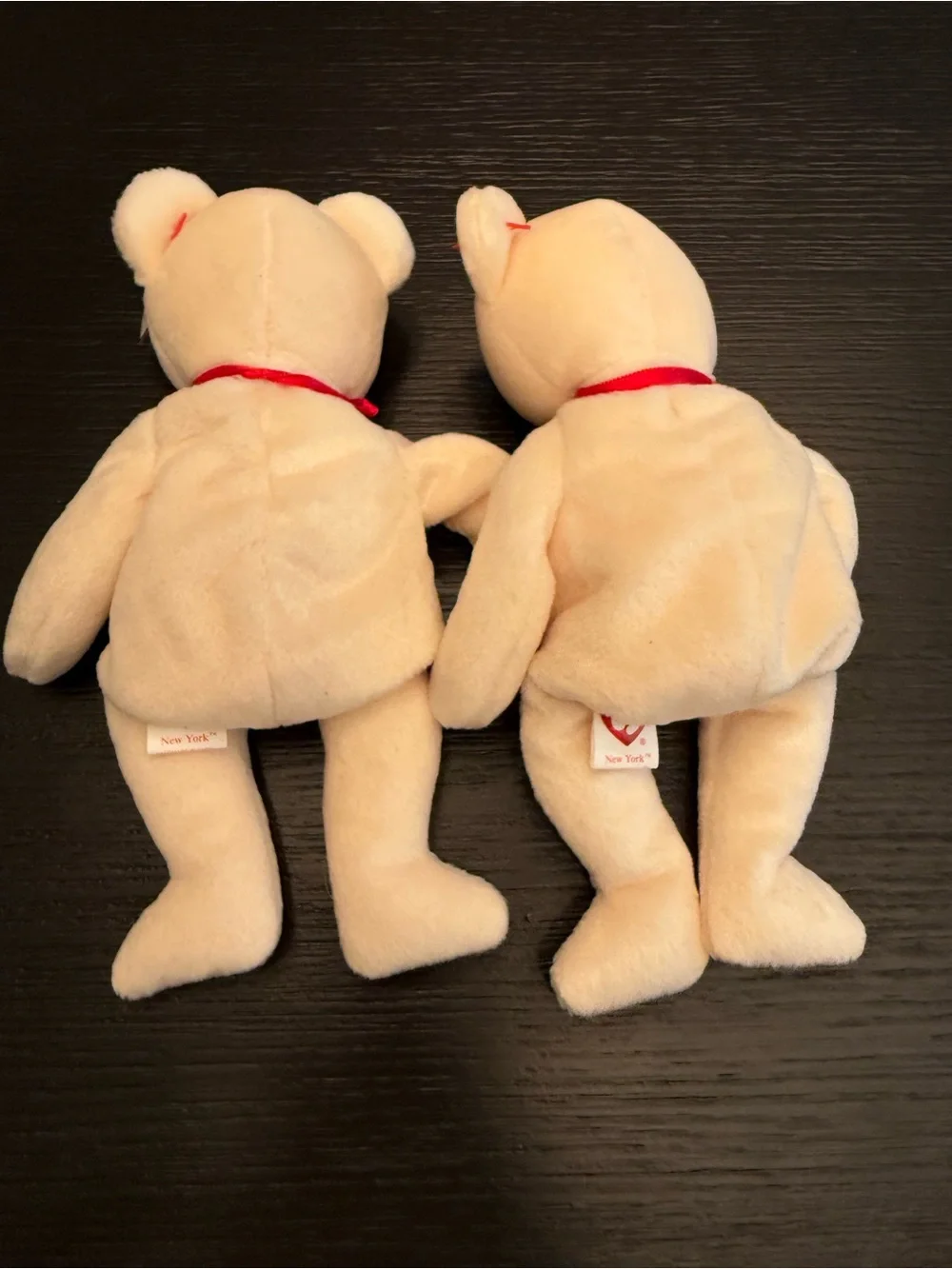 NWT Vintage Ty Beanie Babies Bundle of (2) I Love New York Bears Stuffed Animals